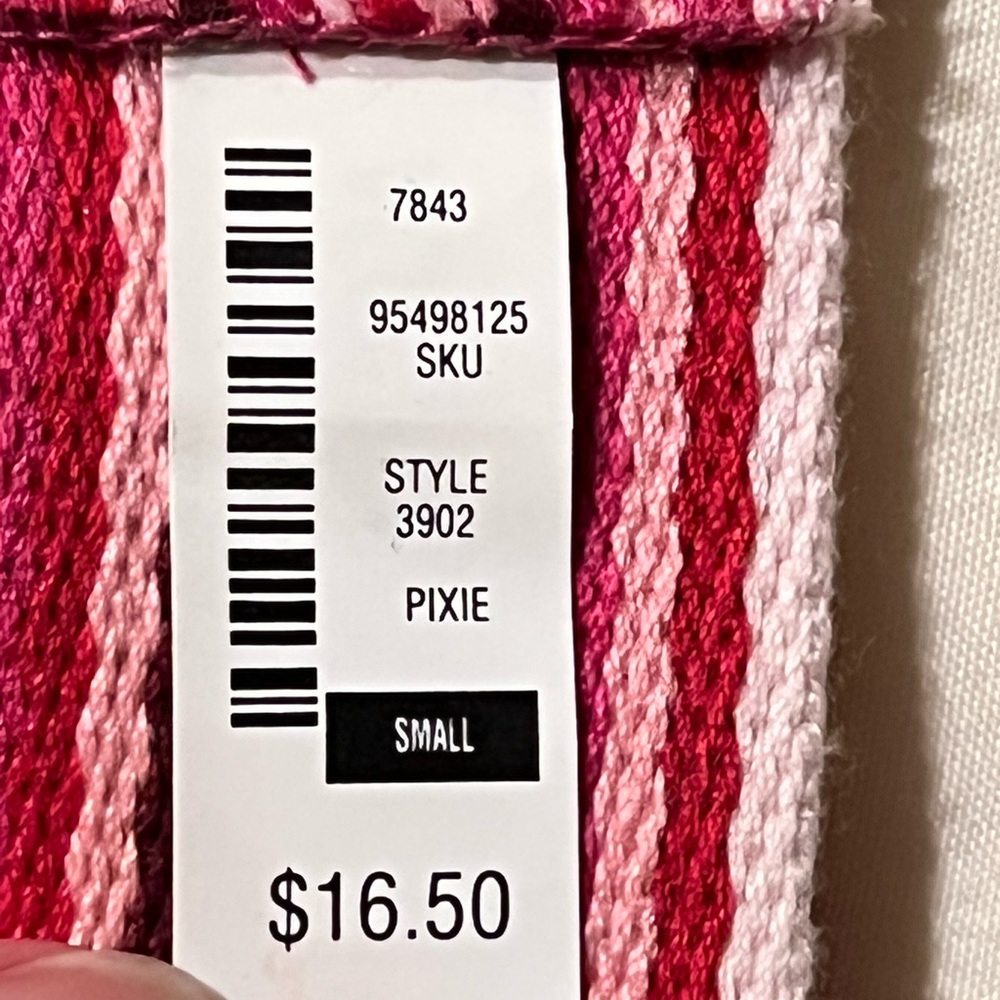 AEROPOSTALE Multi color striped silver tone Belt Style 3902 Womens 36” x 1.5” - Picture 5 of 7